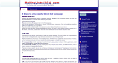 Desktop Screenshot of businessmailinglistsusa.com